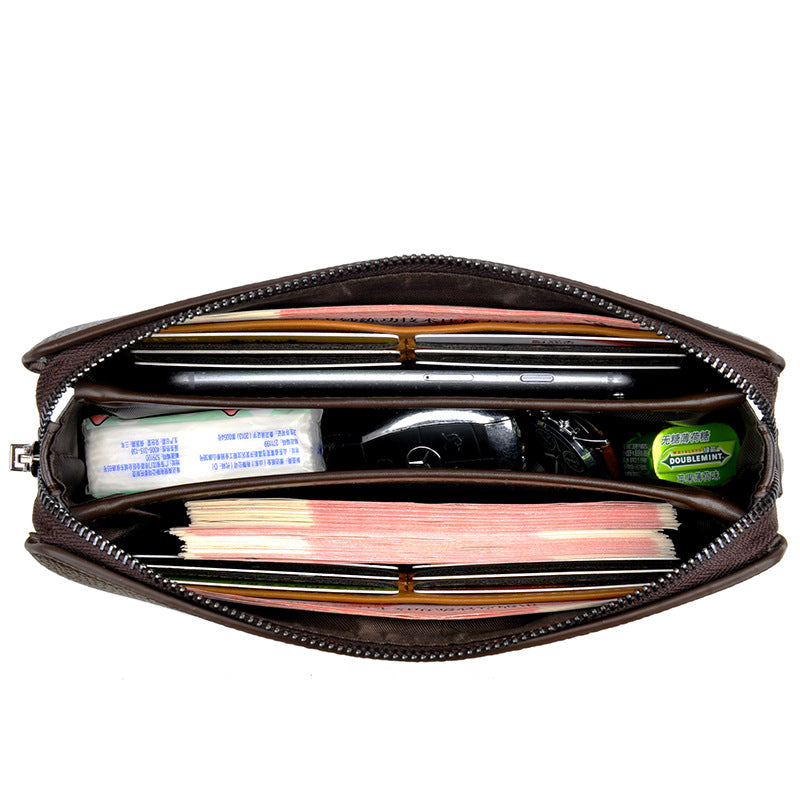 Men's Kangaroo Long Business Clutch Multifunctional Mobile Men's Handbags