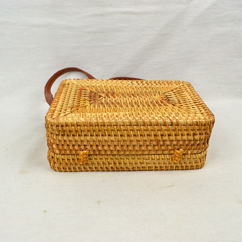 Summer Straw Weave Shoulder Purse | Bohemian Rattan Messenger Bag