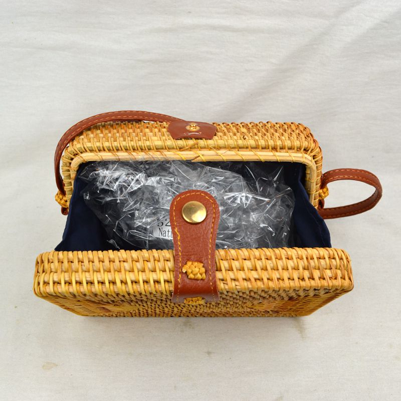 Summer Straw Weave Shoulder Purse | Bohemian Rattan Messenger Bag