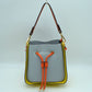 Color-Block Drawstring Bucket Bag with Multi-Strap Options