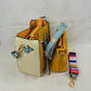 Color-Block Drawstring Bucket Bag with Multi-Strap Options