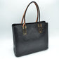 Solid Faux Leather Tote Bag Shoulder Bag