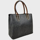 Solid Faux Leather Tote Bag Shoulder Bag