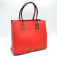 Solid Faux Leather Tote Bag Shoulder Bag