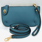 Pebbled Crossbody Clutch Bag with Removable Straps