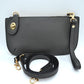 Pebbled Crossbody Clutch Bag with Removable Straps