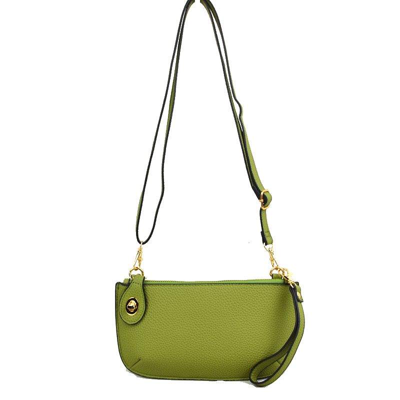Pebbled Crossbody Clutch Bag with Removable Straps