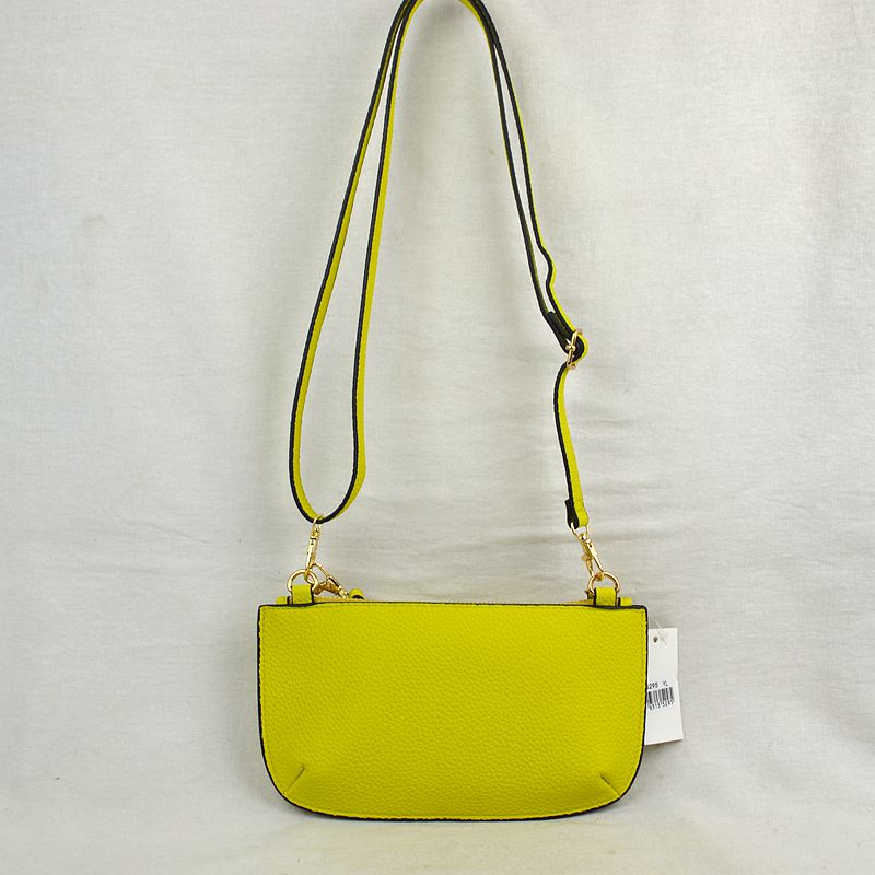 Pebbled Crossbody Clutch Bag with Removable Straps
