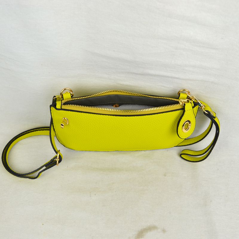 Pebbled Crossbody Clutch Bag with Removable Straps