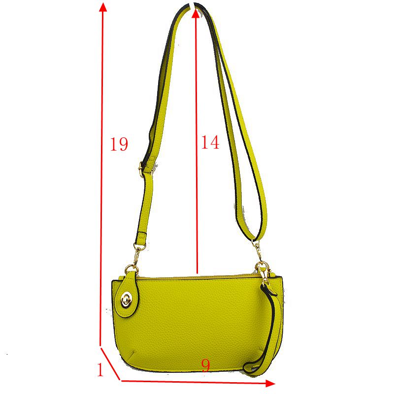 Pebbled Crossbody Clutch Bag with Removable Straps