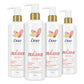 Dove Body Love Limpiador Corporal Radiance Renew, paquete de 4 unidades para piel opaca, gel de baño exfoliante con suero de vitamina C, 17.5 fl oz