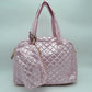 2-in-1 Large Quilted Tote Bag with Pouch