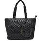 2-in-1 Large Quilted Zipper Tote with Pouch