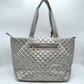 2-in-1 Large Quilted Zipper Tote with Pouch