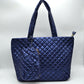 2-in-1 Large Quilted Zipper Tote with Pouch