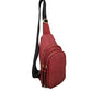 Ribbed Sling Bag with Tiered Zippers and Tassel Pulls