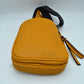 Ribbed Sling Bag with Tiered Zippers and Tassel Pulls