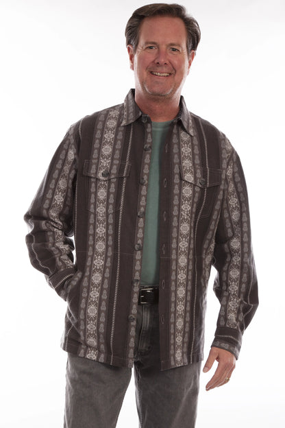 Scully Ridgeview - Chaqueta de franela western para hombre