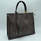 Large Shoulder Vegan Leather Tassel Handbag For Women