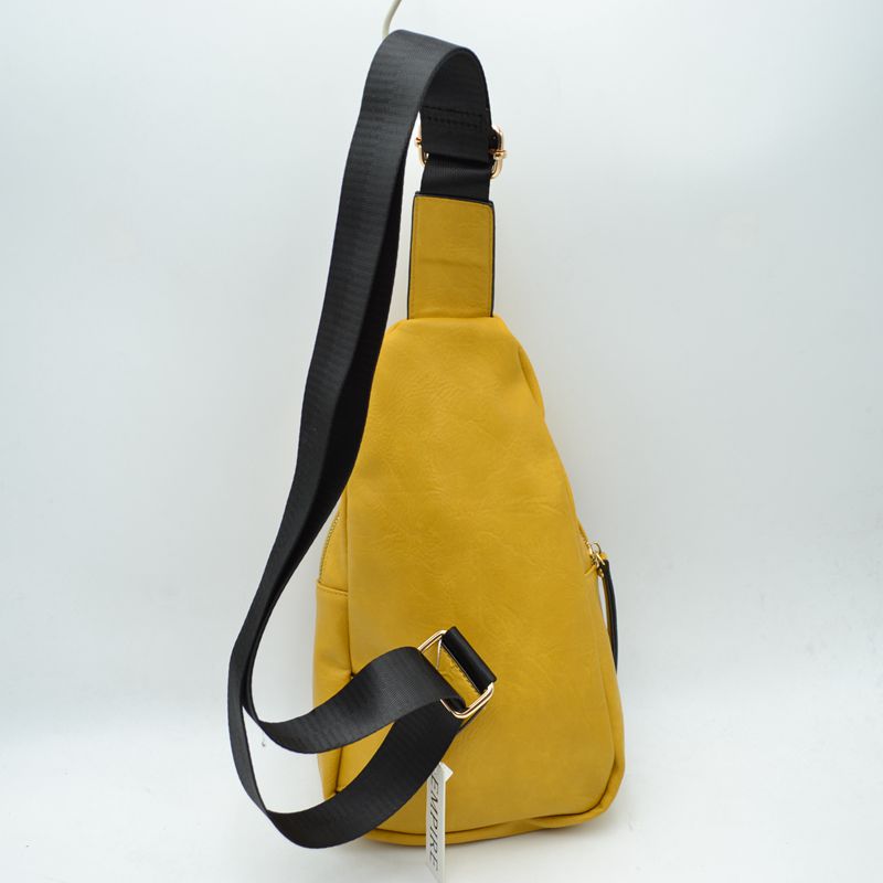 Zippered Crossbody Sling Bag with Adjustable Strap