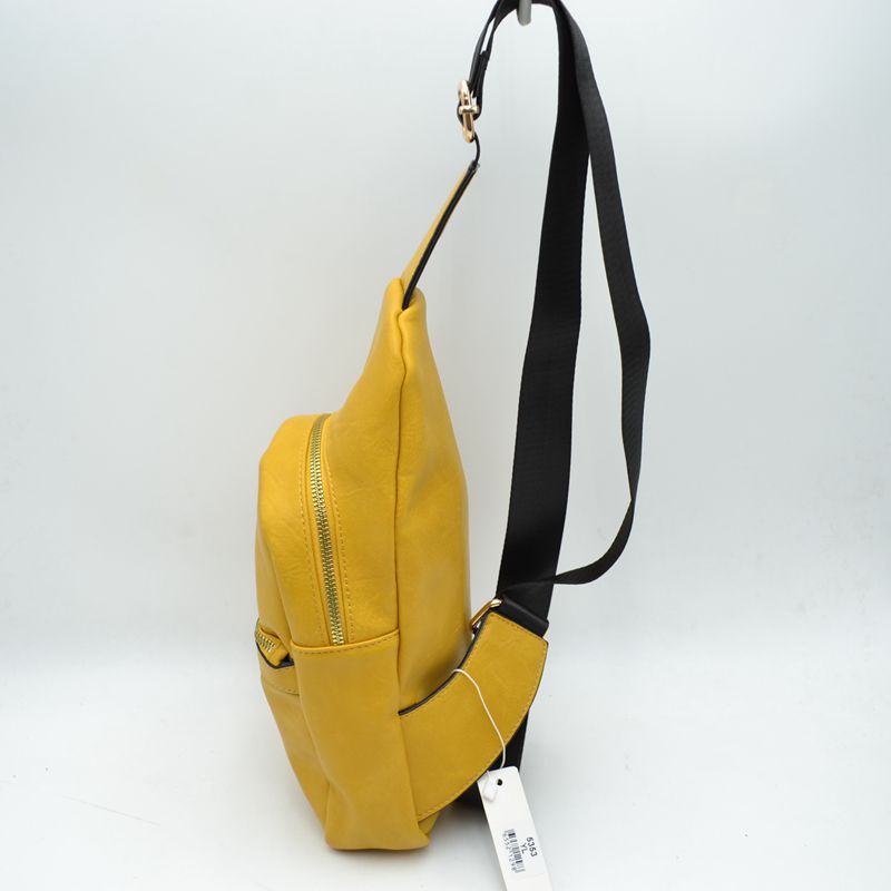 Zippered Crossbody Sling Bag with Adjustable Strap