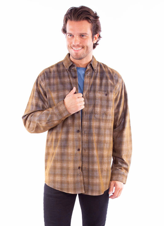 Scully Summit Trail - Camisa tipo chaqueta de franela occidental para hombre