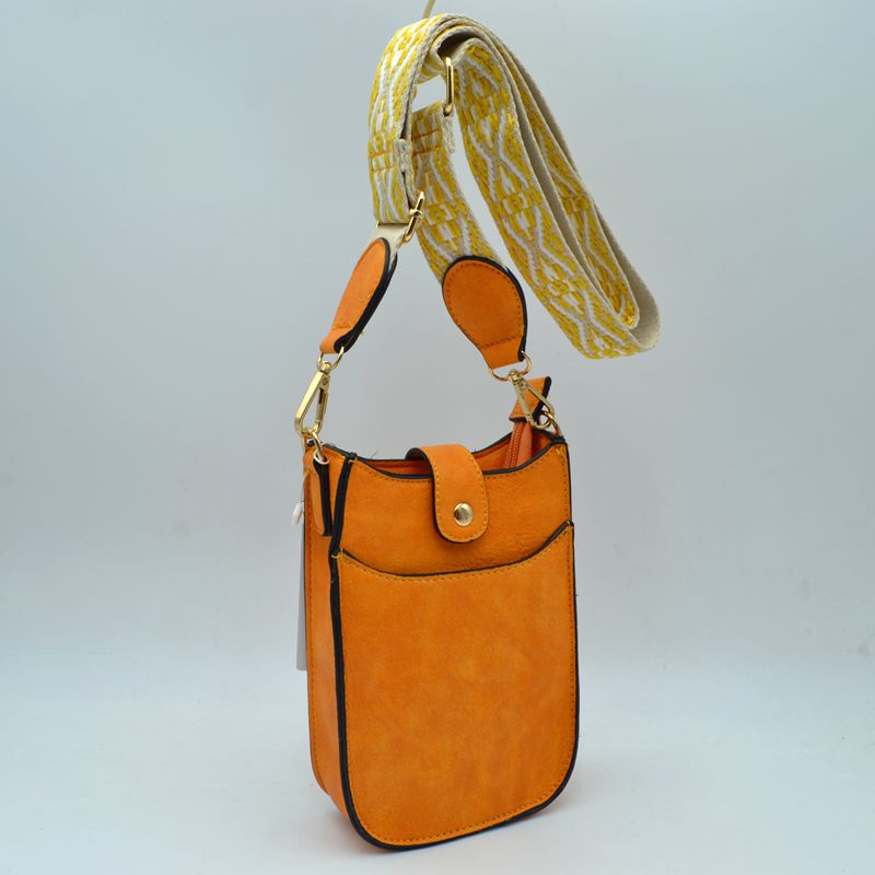 Vegan Leather Crossbody Bag with Adjustable Guitar Straps