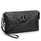Men's Crocodile Leather Clutch Large Capacity Combination Lock