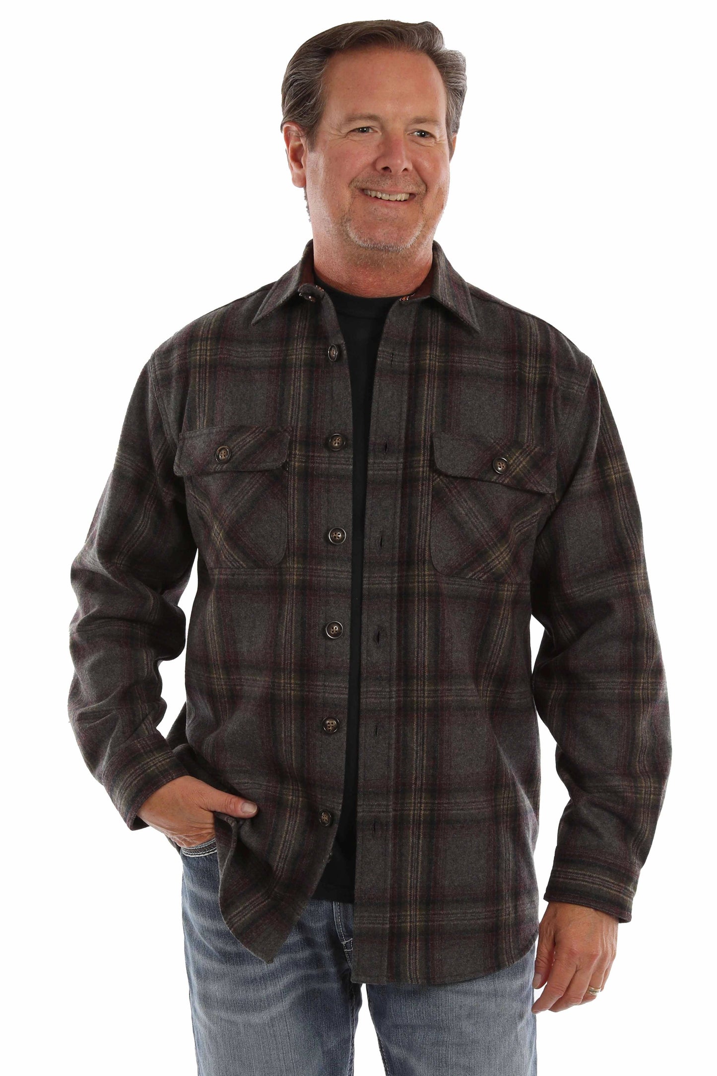 Camisa de franela de lana western Scully Granite Pass - para hombre