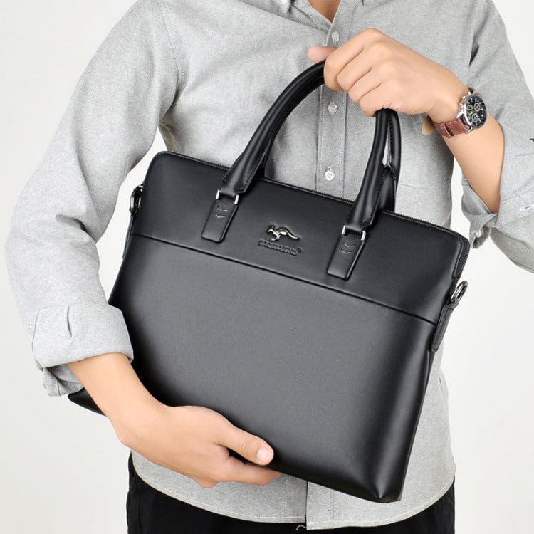 Men's Kangaroo Large Capacity Business Horizontal Men's Handbags