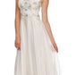 Juliet 552 Long Jewel Neckline Studded Bodice A-Line Gown