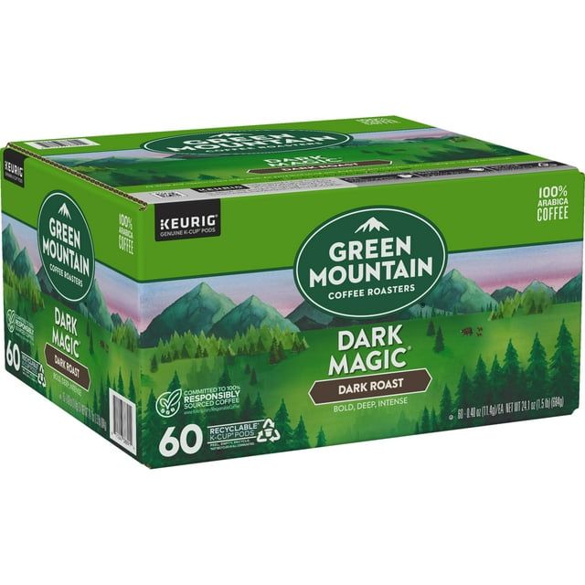 Green Mountain Coffee Roasters, Cápsulas de café K-Cup Dark Roast Dark Magic, 60 unidades