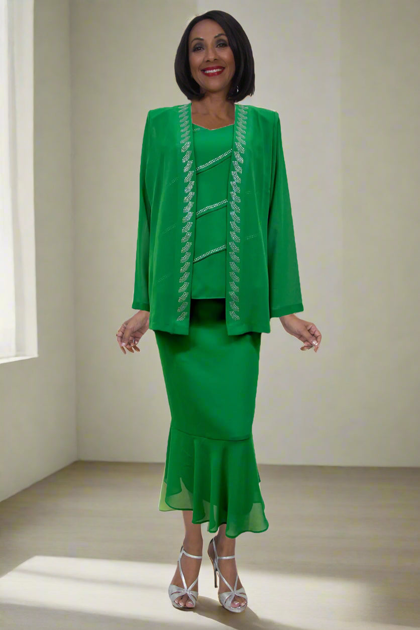 REBAJAS - Conjunto de 3 piezas Hosanna 5577 Modesto hasta el tobillo (Talla 5XL)