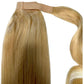 Extensión de coleta de cabello humano 100% rubio platino