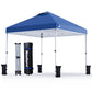 Carpa Toldo Plegable Nazhura 10 x 10 con Bolsa de Peso de Arena, Refugio Solar Independiente para Picnic y Camping, Montaje por una Persona y Altura Ajustable (Azul)