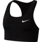 Nike Womens Medium Support Non Padded Sports Bra with Band Black/Black/(White) X-Small