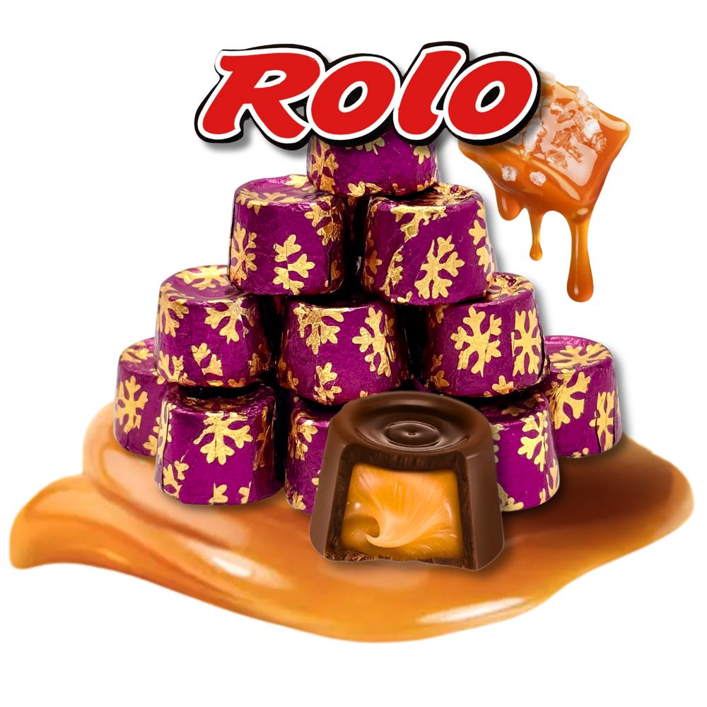 Rolo Caramelo Salado Chocolate Negro – Papel de Aluminio Navideño – Bolsa de Gran Valor
