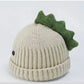 Dinosaur Spike Toddler Beanie | Hand-Knitted Cotton & Wool Winter Hat
