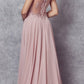 Juliet 585 A-Line Gown Cap Sleeve Empire Waist Full Length