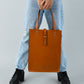 Chestnut Elegance Leather Tote