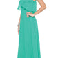 Juliet 591 Long Bridesmaid Dress Ruffled Bodice