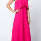 Juliet 591 Long Bridesmaid Dress Ruffled Bodice