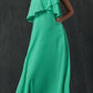 Juliet 591 Long Bridesmaid Dress Ruffled Bodice