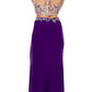 Juliet 595 Sexy Front Slit 2-Piece Dress Beads Illusion Neck