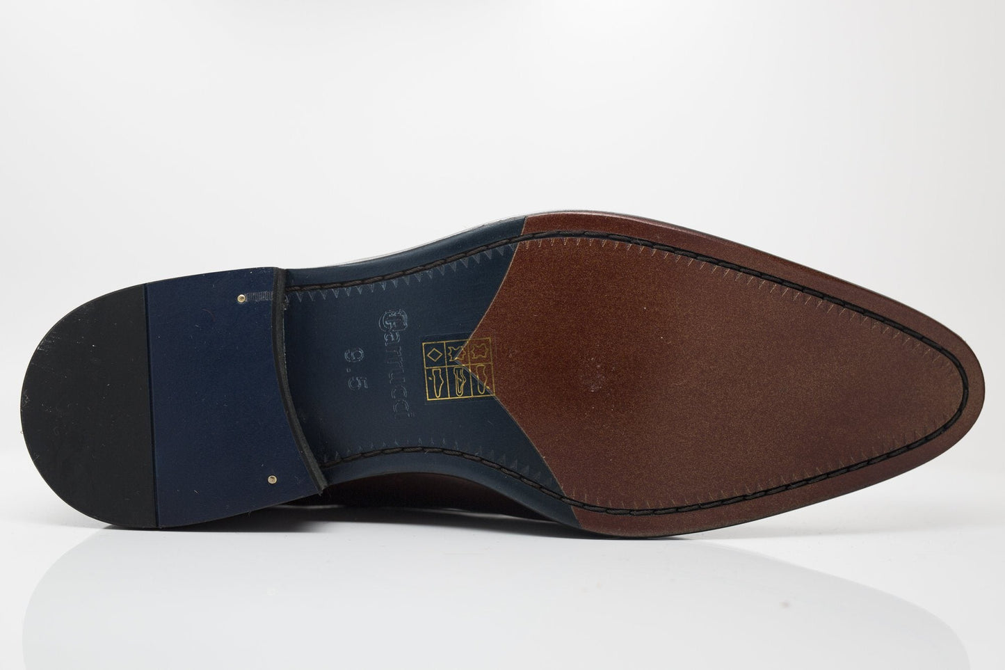 Carrucci Burnished Calfskin Oxford - Chestnut
