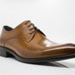 Carrucci Burnished Calfskin Oxford - Cognac