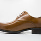 Carrucci Burnished Calfskin Oxford - Cognac