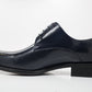 Carrucci Burnished Calfskin Oxford - Navy