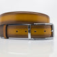 Carrucci Burnished Calfskin Belt - Cognac