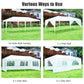 10 x 20 Feet 6 Sidewalls Canopy Tent with Carry Bag-White